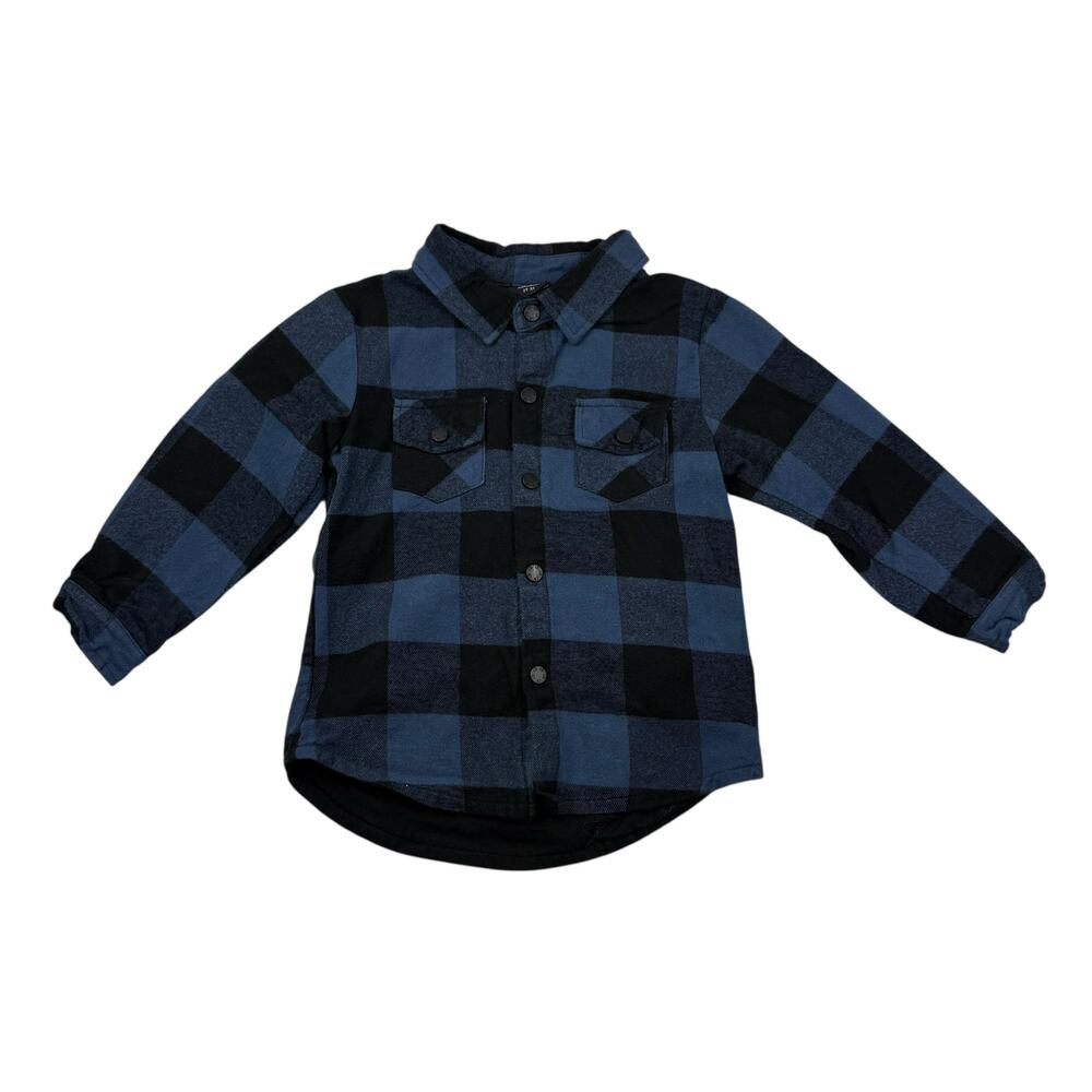 Little Bipsy Blue Buffalo Plaid Flannel Shirt